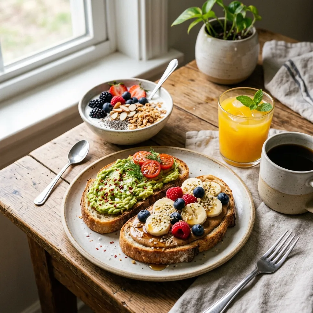 Café da Manhã Vegano: 6 Ideias Rápidas e Nutritivas