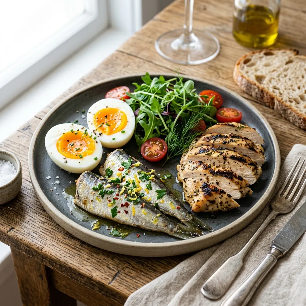 Ovo, Sardinha e Frango: O Trio Barato da Dieta Fitness